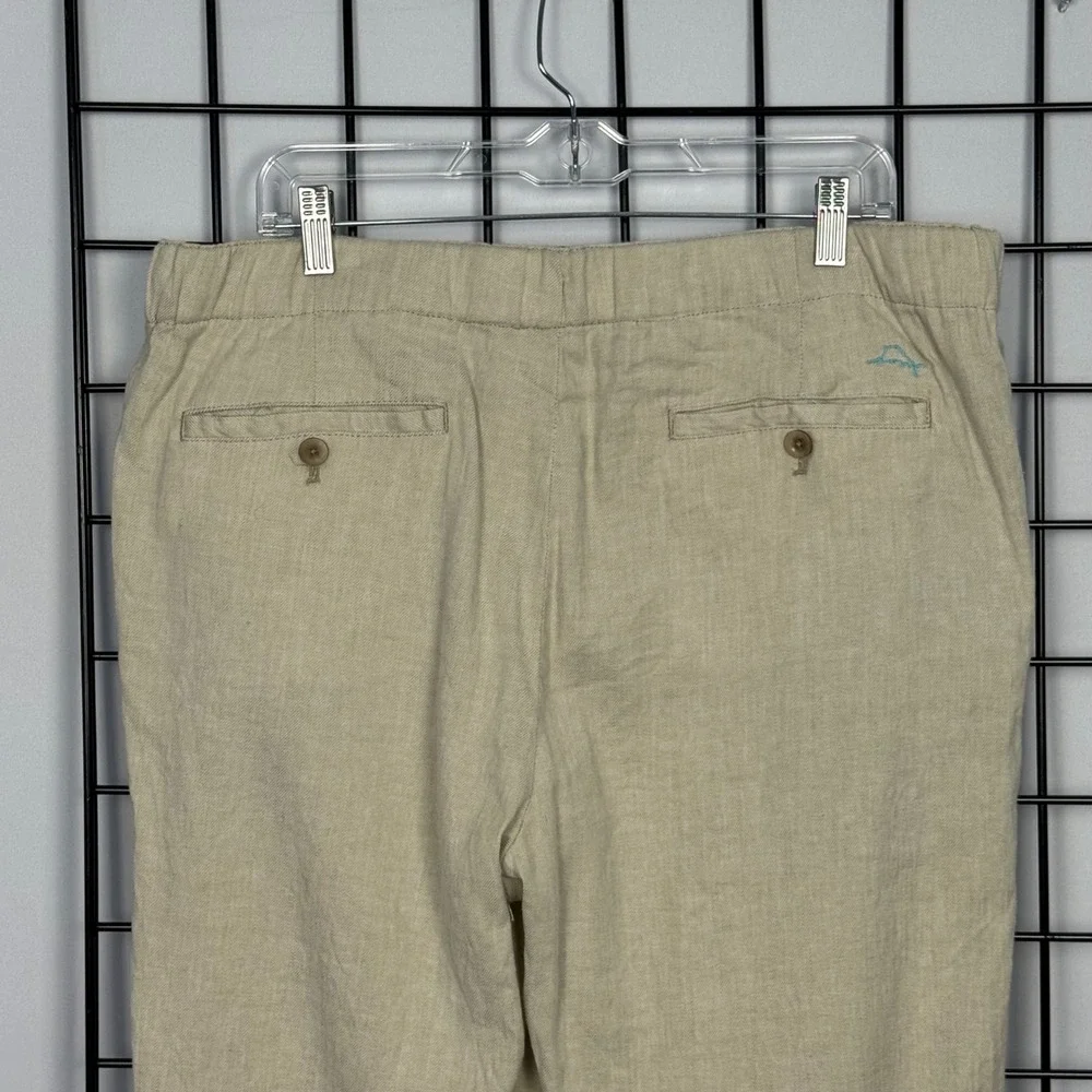 Tommy Bahama Linen Blend Casual Pants Mens XL Beige Resortwear Beach‎ Coastal
